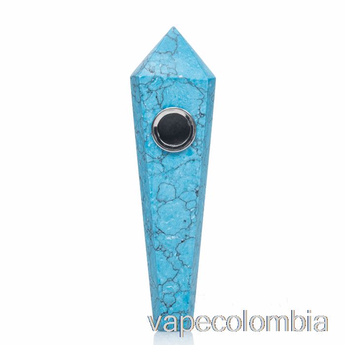 Kit Vape Completo Proyecto Astral Pipas De Piedras Preciosas Azul Turquesa